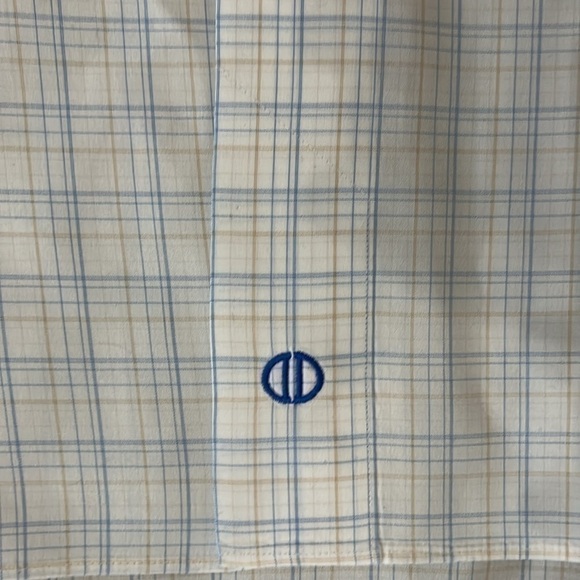 David Donahue  Plaid Stripe Long Sleeve Button Down Dress Shirt - Picture 6 of 7